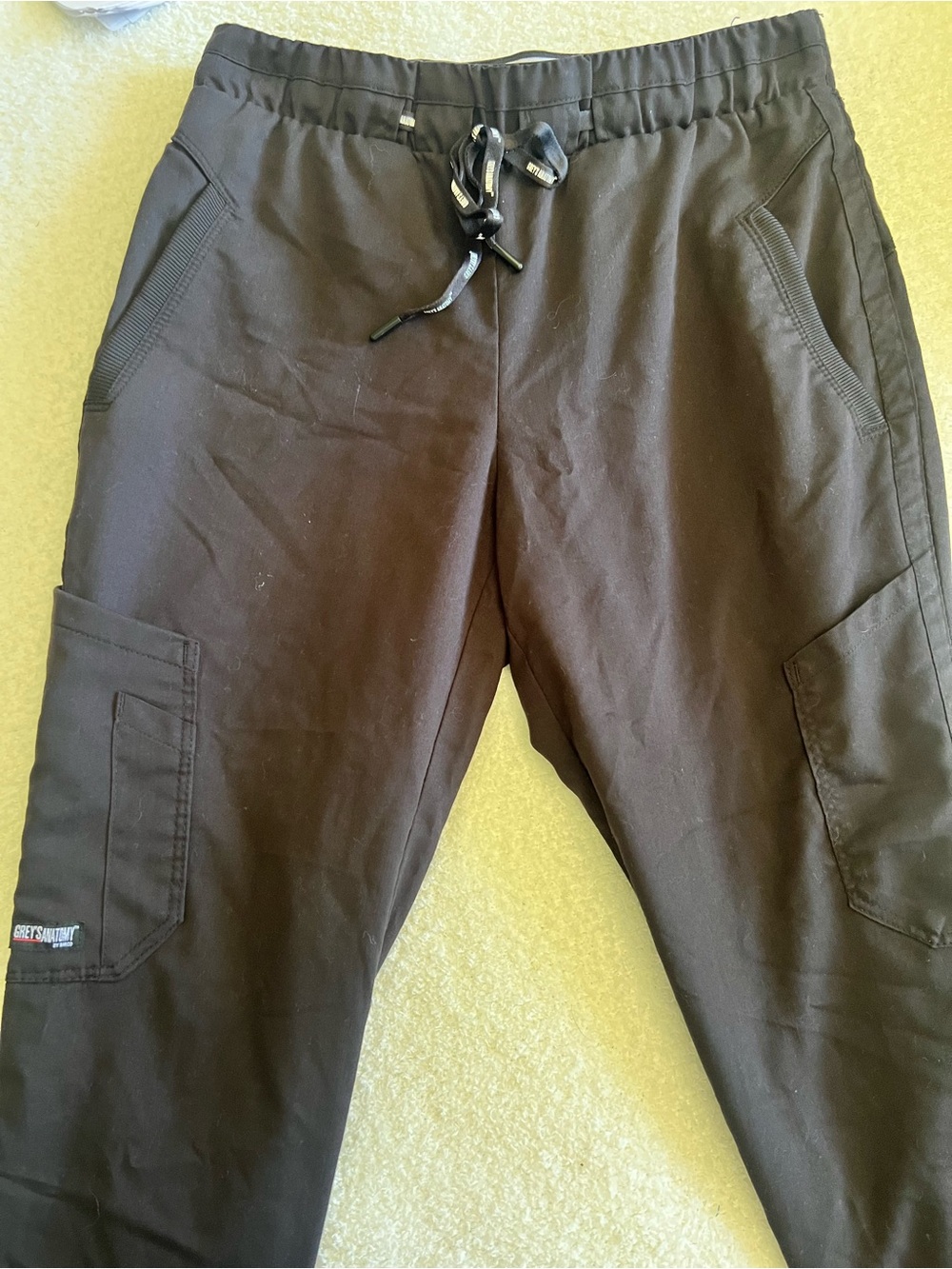 Grey's Anatomy Black Cargo Jogger Pants